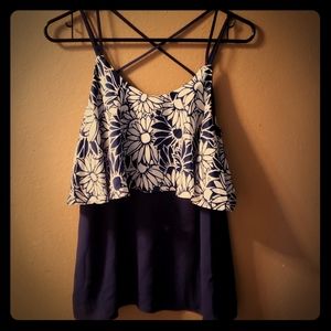 Women's strappy Summer flower blouse